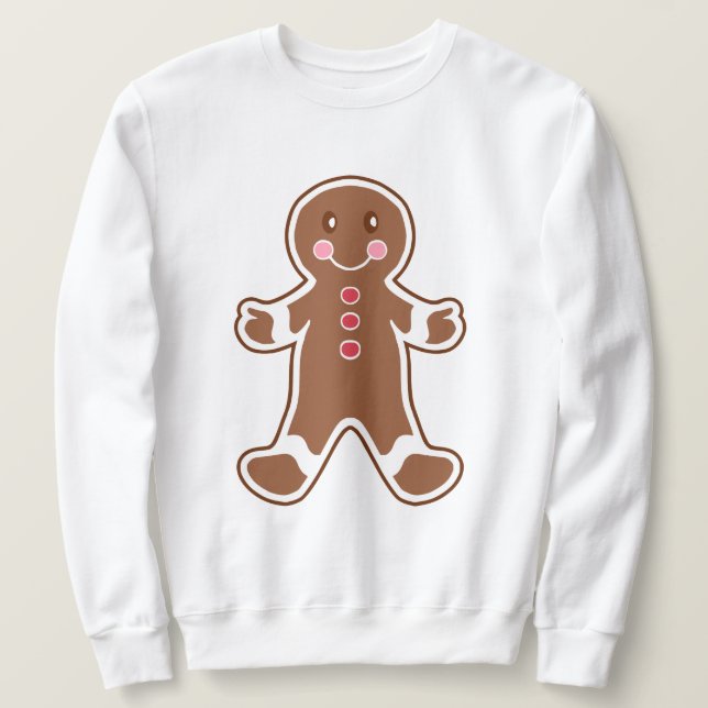 Gingerbread jultröja långärmad tröja (Design framsida)