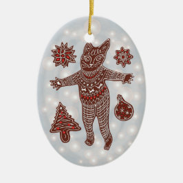 Gingerbread Katt & Cookies Julgran Ornament