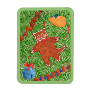 GINGERBREAD KATTUNGE Flexibel Magnet