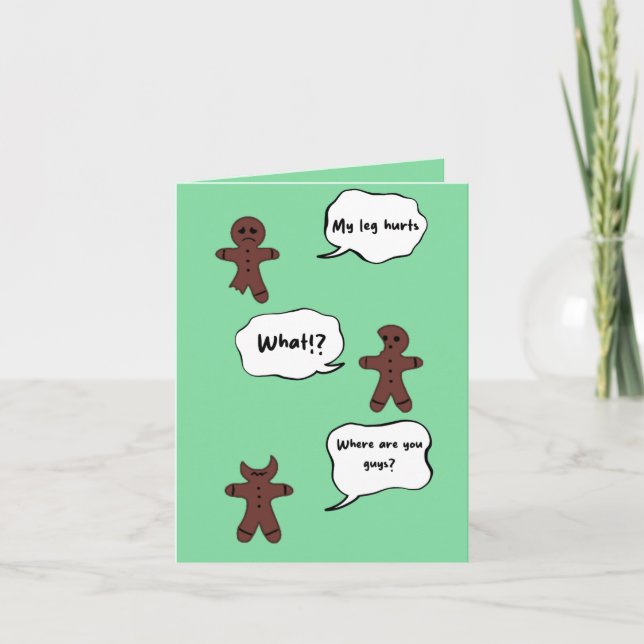 Gingerbread kerst kort (Framsida)