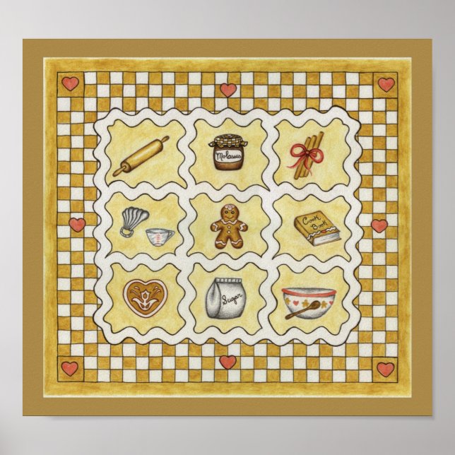 Gingerbread Konsttryck Poster (Framsidan)