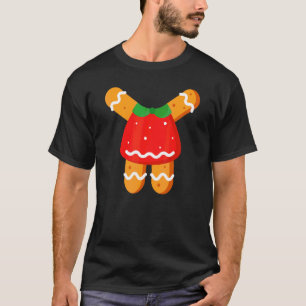 Gingerbread Kvinnor Flickor Kroppskostym Halloween T Shirt