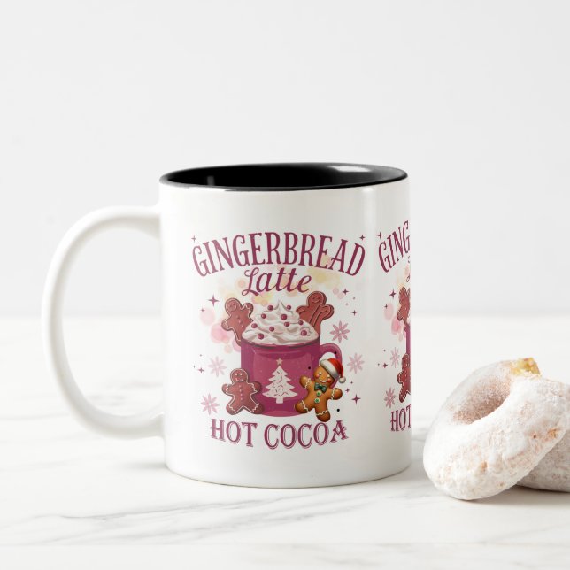 Gingerbread latte hot cocoa christmas Baby Blanket Två-Tonad Mugg (Med munk)