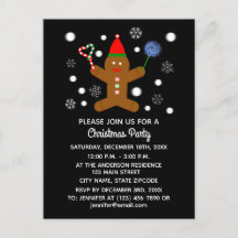 Gingerbread Man #2 Inbjudan Postkort