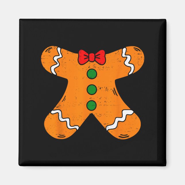 Gingerbread Man Body Costume For Halloween Or Chri Magnet (Framsidan)