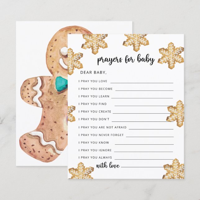 Gingerbread man - böner för bebis  (Fram/baksida)
