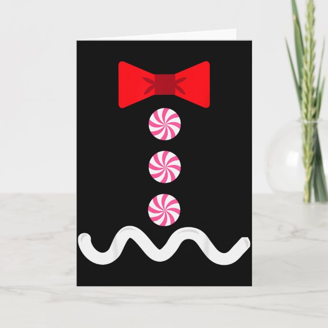 Gingerbread Man Christmas Costume Cookie Baking  Kort (Framsida)