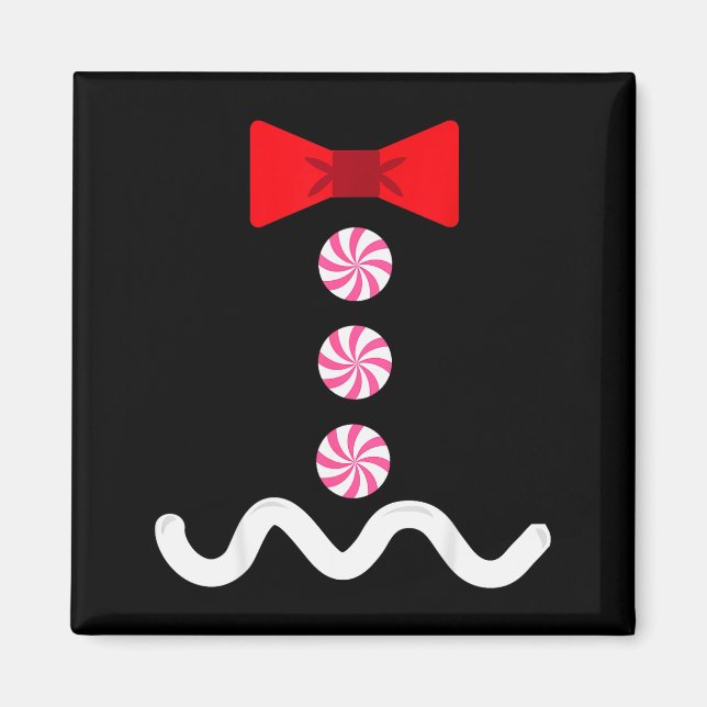 Gingerbread Man Christmas Costume Cookie Baking  Magnet (Framsidan)