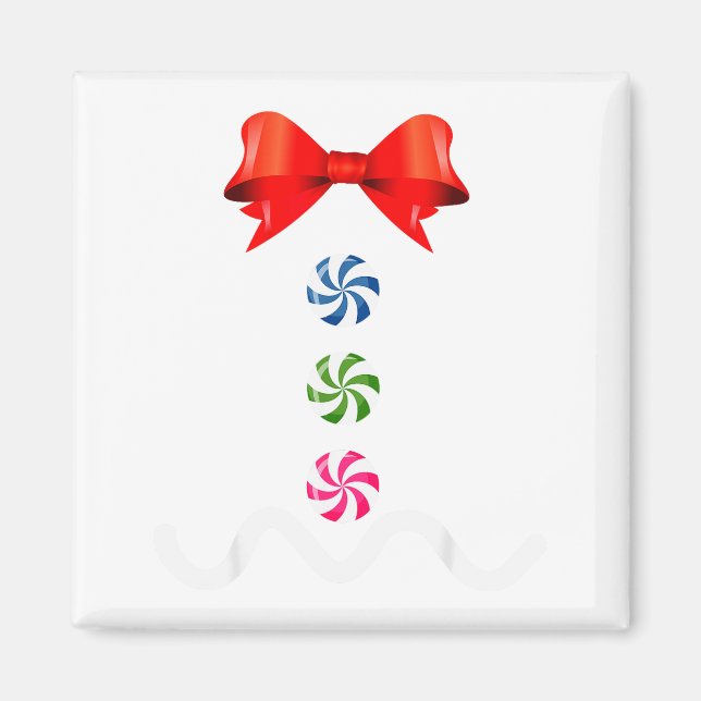 Gingerbread Man Christmas Costume Cookie Baking  Magnet (Framsidan)