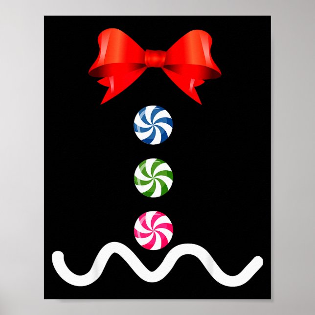 Gingerbread Man Christmas Costume Cookie Baking  Poster (Framsidan)