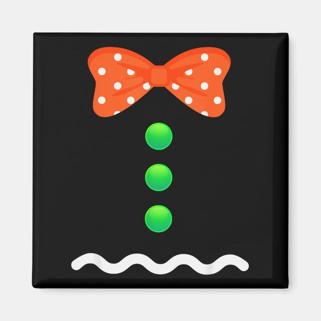 Gingerbread Man Christmas Costume For Kids &amp; A Magnet (Framsidan)