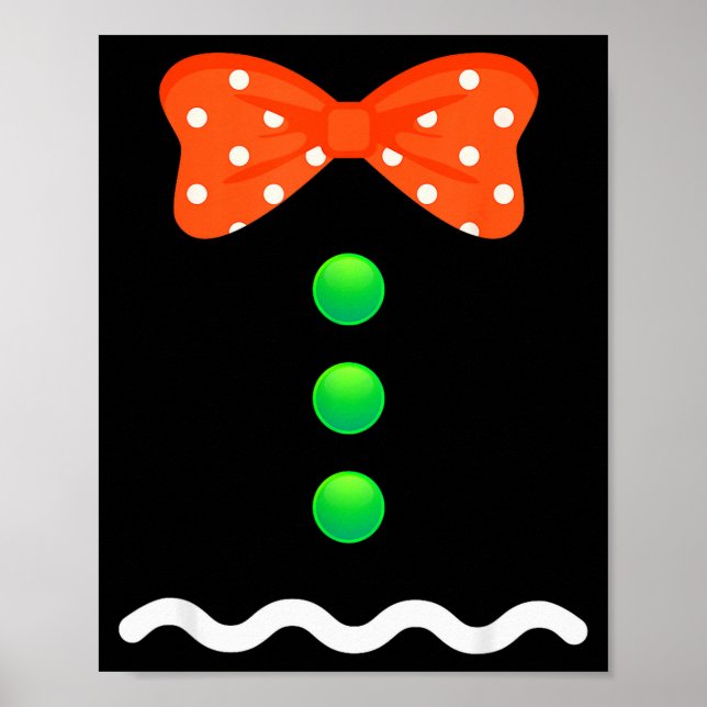 Gingerbread Man Christmas Costume For Kids &amp; A Poster (Framsidan)