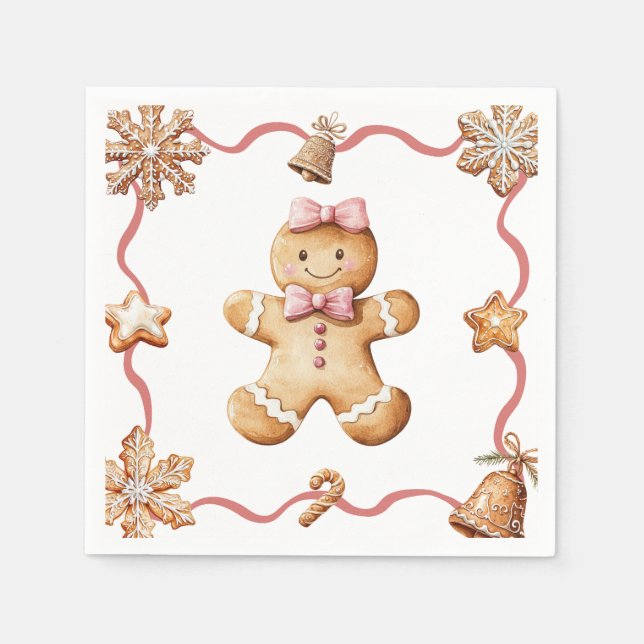 Gingerbread Man | Christmas Napkins Pappersservett (Framsidan)