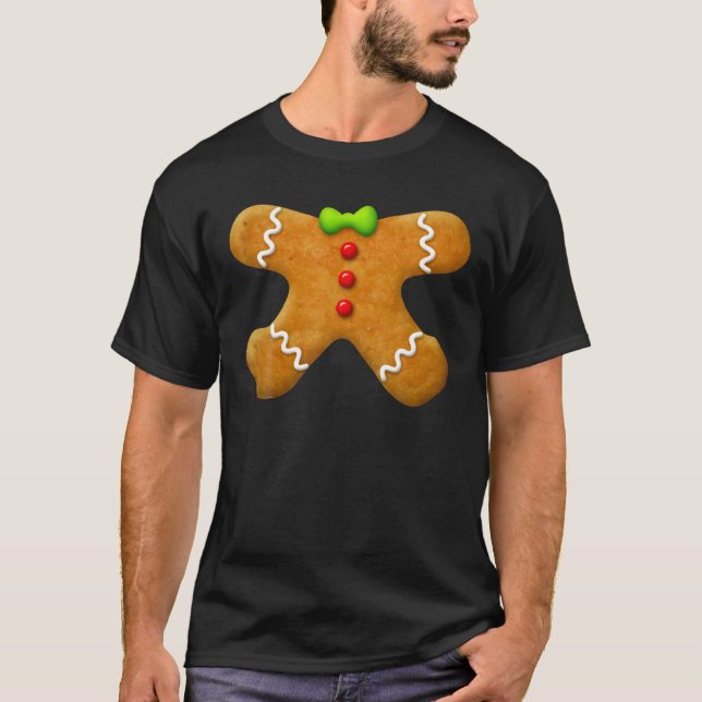 Gingerbread Man Cookie Baking Holiday Decoration X T Shirt (Framsida)