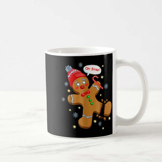 Gingerbread Man Cookie Ugly Sweater Oh Snap Christ Kaffemugg (Höger)