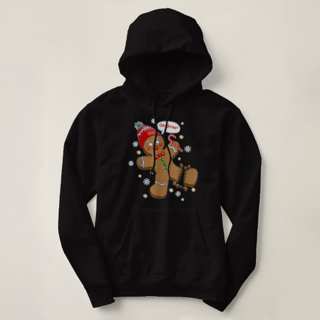 Gingerbread Man Cookie X Mas Oh Snap Funny Cute Ch T Shirt (Design framsida)