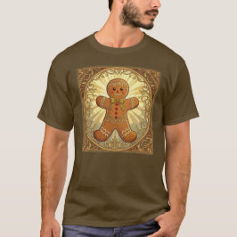 Gingerbread Man Cookies Vintage-Style Christmas T Shirt