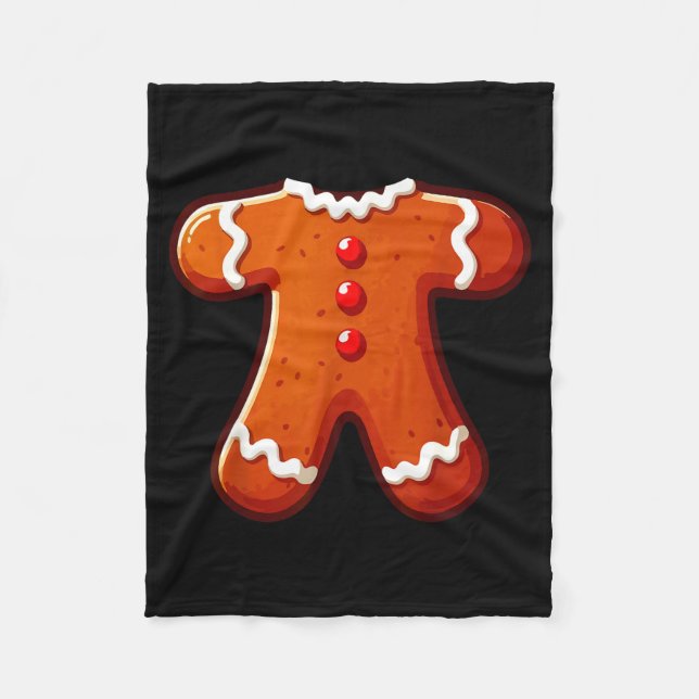 Gingerbread Man Costume Adult Kids Men Women Cooki Fleecefilt (Framsidan)