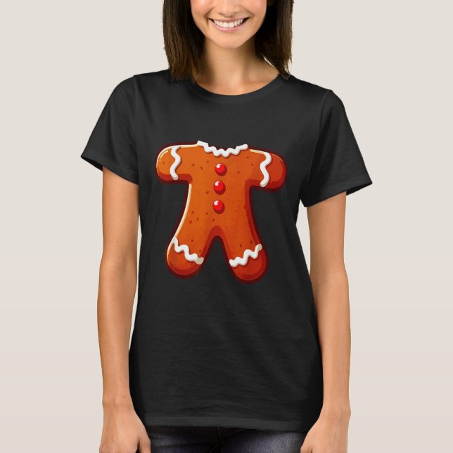 Gingerbread Man Costume Adult Kids Men Women Cooki T Shirt (Framsida)