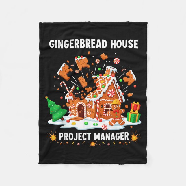 Gingerbread Man Costume, Gingerbread House Project Fleecefilt (Framsidan)