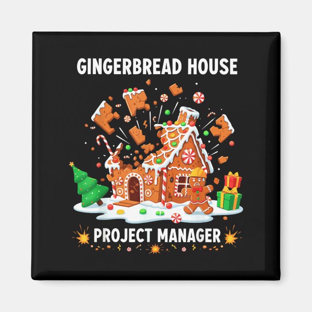 Gingerbread Man Costume, Gingerbread House Project Magnet (Framsidan)