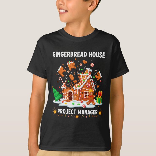 Gingerbread Man Costume, Gingerbread House Project T Shirt (Framsida)