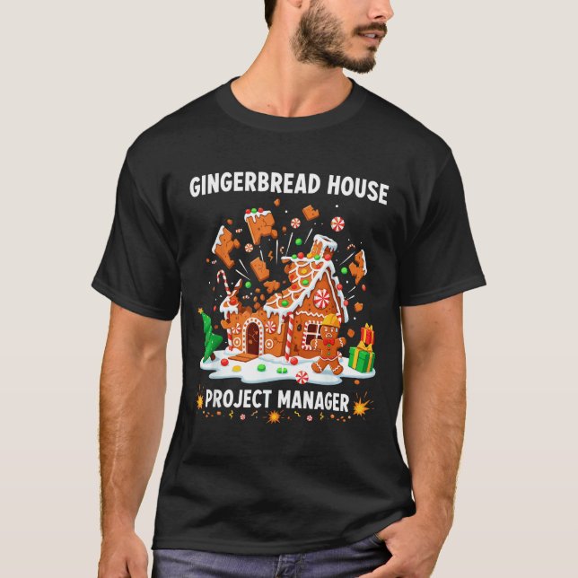 Gingerbread Man Costume, Gingerbread House Project T Shirt (Framsida)