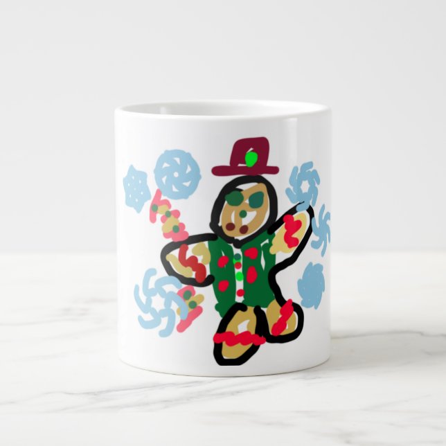 Gingerbread man dance jumbo mugg (Framsidan)