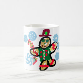 Gingerbread man dance kaffemugg