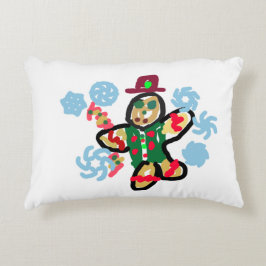 Gingerbread man dance prydnadskudde