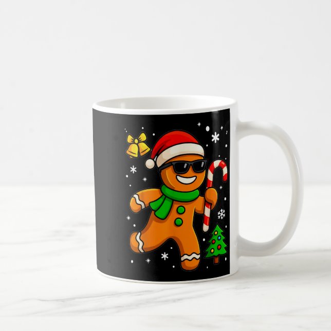 Gingerbread Man Funny Christmas Cookie Costume Bak Kaffemugg (Höger)