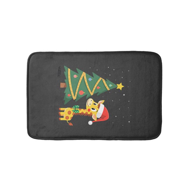 Gingerbread Man Giraffe Santa Hatt Julgran T Badrumsmatta (Framsidan)