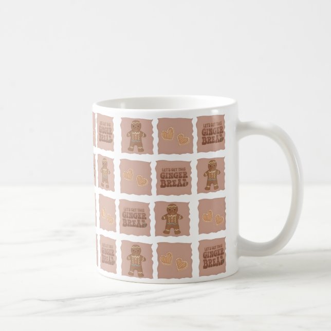 Gingerbread Man & Hearts Holiday Mug Design   Kaffemugg (Höger)