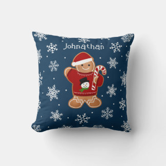 Gingerbread Man in Sweater Kudde