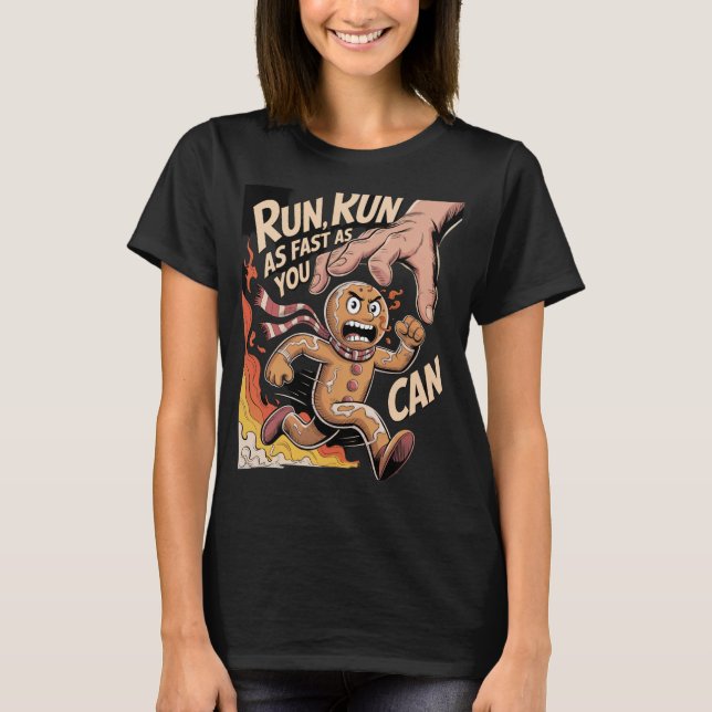 Gingerbread Man-jakt T Shirt (Framsida)