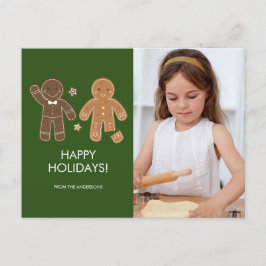 Gingerbread Män Jul Foto Postkort Helg Vykort