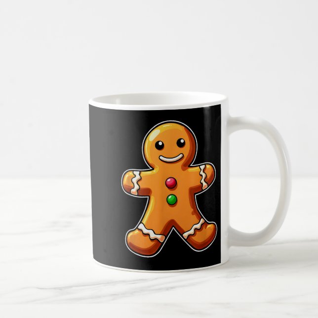 Gingerbread Man Jul Kaka Bakning Holiday Te Kaffemugg (Höger)