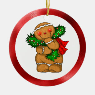 Gingerbread Man Julgransprydnad Keramik