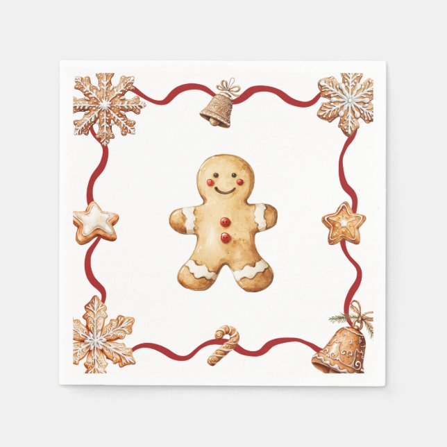 Gingerbread Man | Julservetter Pappersservett (Framsidan)