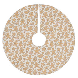 Gingerbread Man Kaka Neutral Vintage Jul Julgransmatta Borstad Polyester