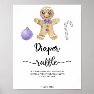Gingerbread man kakdiaperlotteri poster