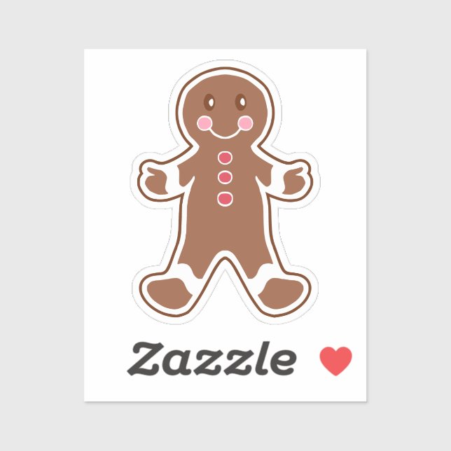 Gingerbread Man-klistermärke Klistermärken (Ark)