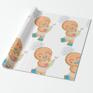 Gingerbread Man-kock med sprutsats Presentpapper