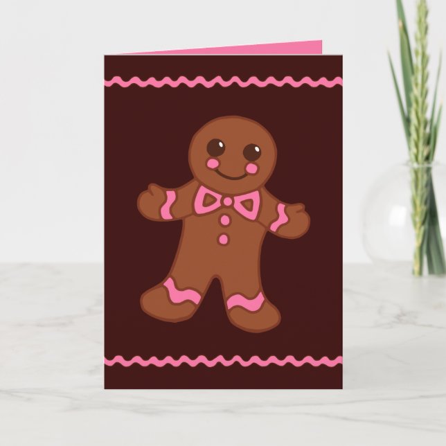 Gingerbread Man-kort Helgkort (Framsida)
