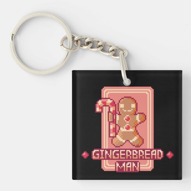 Gingerbread man, Merry Christmas, Pixel Art (Framsidan)