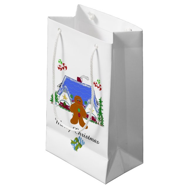 Gingerbread Man och hus (Framsidan Vinklad)