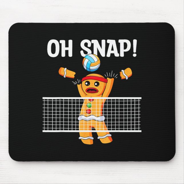 Gingerbread Man Oh Snap Jul Volleybollspelare Musmatta (Framsidan)