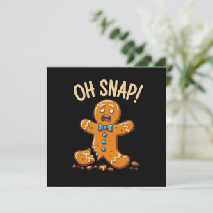 Gingerbread Man Oh Snap Julbakstävling Julkort