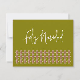 Gingerbread-män på Feliz Navidad Julkort