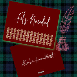 Gingerbread-män på Feliz Navidad Julkort